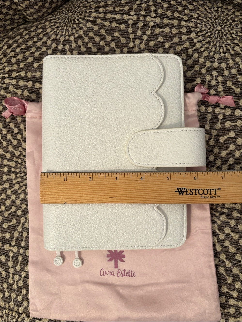 Aura Estelle B6 Airy Notebook Planner Cover Snow Angel White New with Dust bag - Picture 15 of 16